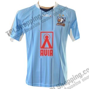 เสื้อบอลไทย เสื้อฟุตบอลไทย เสื้อแอร์ฟอร์ซ ยูไนเต็ด ปี 2011-2012 เยือน สีฟ้า