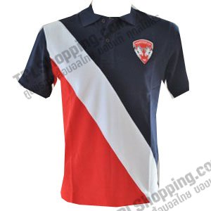 เสื้อบอลไทย เสื้อฟุตบอลไทย เสื้อโปโลเมืองทอง ยูไนเต็ด ปี 2011 - 2012 สีขาวแดง