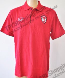 เสื้อบอลไทย เสื้อฟุตบอลไทย เสื้อโปโลเมืองทองหนองจอก ยูไนเต็ด ปี 2011-2012 สีแดง