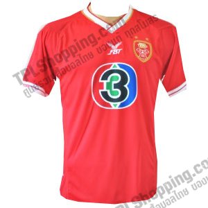 เสื้อบอลไทย เสื้อฟุตบอลไทย เสื้อบีอีซีเทโรศาสน 2012-2013 ทีมเหย้า สีแดง สปอนเซอร์ครบ