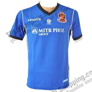เสื้อบอลไทย เสื้อฟุตบอลไทย เสื้อราชบุรี มิตรผล เอฟซี ปี 2012-2013 เยือน สีน้ำเงิน