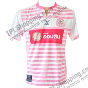 เสื้อบอลไทย เสื้อฟุตบอลไทย เสื้อจามจุรี ยูไนเต็ด ปี 2012-2013 ทีมเหย้า สีชมพูขาว
