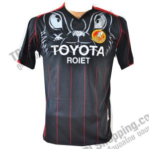 เสื้อบอลไทย เสื้อฟุตบอลไทย เสื้อร้อยเอ็ด ยูไนเต็ด ปี 2012-2013 ทีมเยือน สีดำ