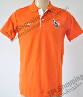 เสื้อบอลไทย เสื้อฟุตบอลไทย เสื้อโปโลเชียงราย ยูไนเต็ด สีส้ม