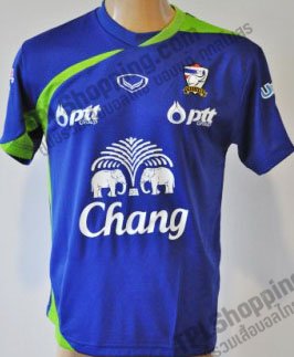 เสื้อบอลไทย เสื้อฟุตบอลไทย เสื้อซ้อมทีมชาติไทย เสื้อทีมชาติไทย เสื้อฟุตซอลทีมชาติไทย เสื้ออุ่นเครื่องฟุตซอลทีมชาติไทย 2012-2013 แกรนด์สปอร์ต สีน้ำเงิน