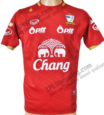 เสื้อบอลไทย เสื้อฟุตบอลไทย เสื้อทีมชาติไทย เสื้อแข่ง King Cup (คิงส์คัพ) ครั้งที่ 42 แกรนด์สปอร์ต (Grand Sport) ปี 2012 สีแดง