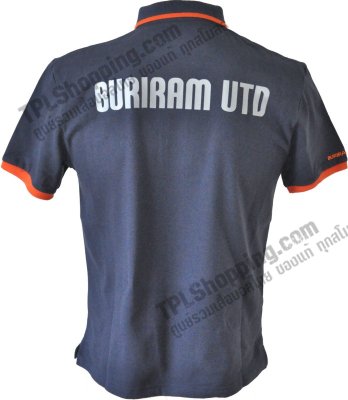 เสื้อบอลไทย เสื้อฟุตบอลไทย เสื้อโปโลบุรีรัมย์ ยูไนเต็ด ปีฤดูกาล 2013-2014 สีกรมท่า สกรีน (BURIRAM UTD สีเงิน)