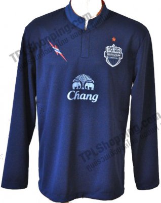 เสื้อบอลไทย เสื้อฟุตบอลไทย เสื้อบุรีรัมย์ ยูไนเต็ด ชุดแข่ง AFC Champions League 2013-2014 แขนยาว ทีมเหย้า สีกรมท่า