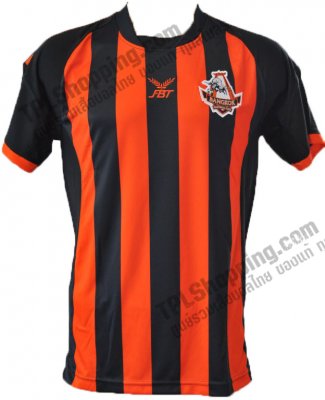 เสื้อบอลไทย เสื้อฟุตบอลไทย เสื้อบางกอก เอฟซี ปี 2013-2014 ทีมเหย้า สีส้มดำ