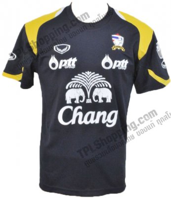 เสื้อบอลไทย เสื้อฟุตบอลไทย เสื้อซ้อมทีมชาติไทย 2013-2014 สีกรมท่า