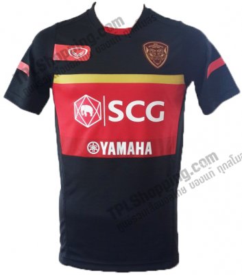 เสื้อบอลไทย เสื้อฟุตบอลไทย เสื้อซ้อมเอสซีจี เมืองทอง ยูไนเต็ด ปี 2014-2015 สีดำ
