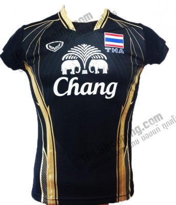 เสื้อบอลไทย เสื้อฟุตบอลไทย เสื้อวอลเล่ย์บอลหญิงทีมชาติไทย ชุดใหญ่ ปี 2014 สีดำ ใหม่ล่าสุด