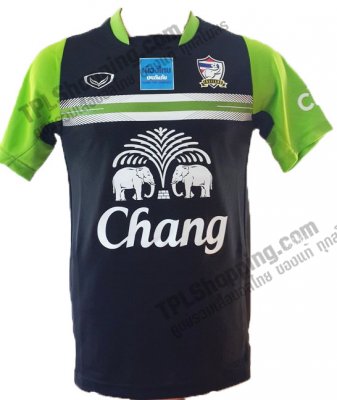 เสื้อบอลไทย เสื้อฟุตบอลไทย เสื้อซ้อมทีมชาติไทย 2014-2015 สีดำ