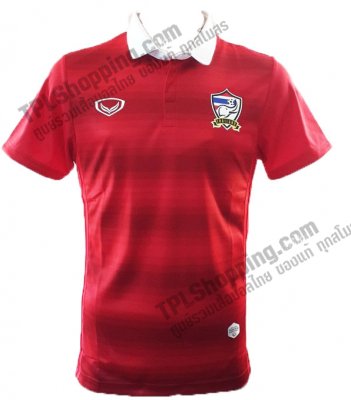 เสื้อบอลไทย เสื้อฟุตบอลไทย เสื้อทีมชาติไทย เสื้อแข่ง AFF Suzuki Cup (เอเอฟเอฟ ซูซูกิ คัพ) ปี 2014-2015 สีแดง