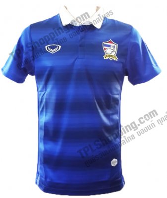 เสื้อบอลไทย เสื้อฟุตบอลไทย เสื้อทีมชาติไทย เสื้อแข่ง AFF Suzuki Cup (เอเอฟเอฟ ซูซูกิ คัพ) ปี 2014-2015 สีน้ำเงิน