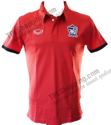 เสื้อบอลไทย เสื้อฟุตบอลไทย เสื้อโปโลทีมชาติไทย Grand Sport ปี 2014 สีแดง เสื้อ Staff ทีมชาติไทย