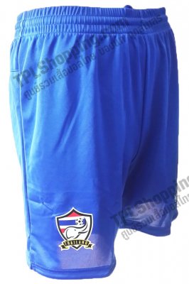 เสื้อบอลไทย เสื้อฟุตบอลไทย กางเกงทีมชาติไทย กางเกงแข่ง AFF Suzuki Cup 2015 สีน้ำเงิน