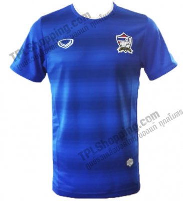 เสื้อบอลไทย เสื้อฟุตบอลไทย เสื้อเชียร์ทีมชาติไทย เกรดแฟนบอล ปี 2014-2015 สีน้ำเงิน