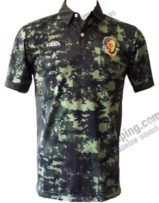 เสื้อบอลไทย เสื้อฟุตบอลไทย เสื้อแข่งสโมสรทหารบก เอฟซี ปี 2015-2016 ทีมเหย้า สีเขียวลายพลาง