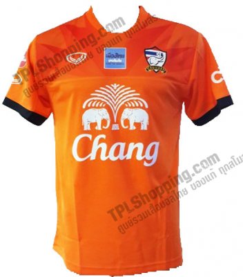 เสื้อบอลไทย เสื้อฟุตบอลไทย เสื้อซ้อมทีมชาติไทย 2015-2016 สีส้ม