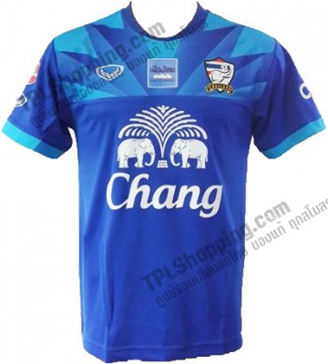 เสื้อบอลไทย เสื้อฟุตบอลไทย เสื้อซ้อมทีมชาติไทย 2015-2016 สีน้ำเงิน