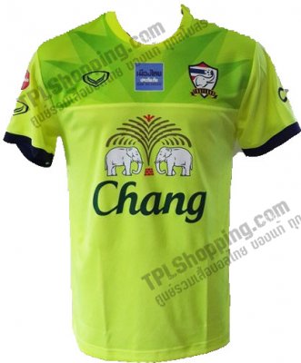 เสื้อบอลไทย เสื้อฟุตบอลไทย เสื้อซ้อมทีมชาติไทย 2015-2016 สีเขียว