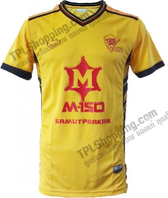 เสื้อบอลไทย เสื้อฟุตบอลไทย เสื้อโอสถสภา เอ็ม150 เอฟซี ปี 2016-2017 ทีมเหย้า สีเหลือง