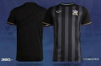 เสื้อบอลไทย เสื้อฟุตบอลไทย เสื้อเชียร์ทีมชาติไทย 2016 สีดำเทา เกรดแฟนบอล ล่าสุด