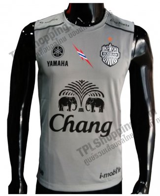 เสื้อบอลไทย เสื้อฟุตบอลไทย เสื้อซ้อมบุรีรัมย์ ยูไนเต็ด แขนกุด ปี 2017-2018 สีเทาเข้ม