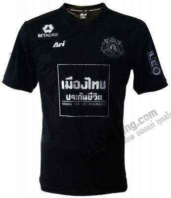 เสื้อบอลไทย เสื้อฟุตบอลไทย เสื้อศรีสะเกษ เอฟซี ปี 2017 ทีมเยือน สีดำ