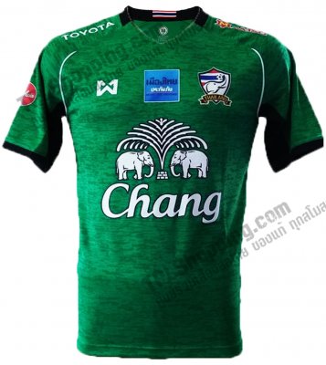 เสื้อบอลไทย เสื้อฟุตบอลไทย เสื้อซ้อมทีมชาติไทย Warrix TW01 2017 สีเขียว ล่าสุด