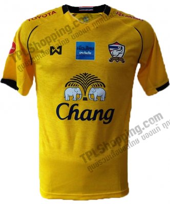 เสื้อบอลไทย เสื้อฟุตบอลไทย เสื้อซ้อมทีมชาติไทย Warrix TW01 2017 สีเหลือง ล่าสุด
