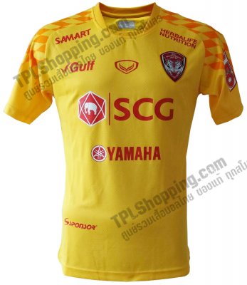 เสื้อบอลไทย เสื้อฟุตบอลไทย เสื้อประตูเอสซีจี เมืองทอง ยูไนเต็ด SCG Muangthong ปี 2018-2019 สีเหลือง