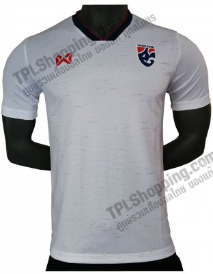 เสื้อบอลไทย เสื้อฟุตบอลไทย เสื้อเชียร์ทีมชาติ 2019 Warrix สีขาว ล่าสุด