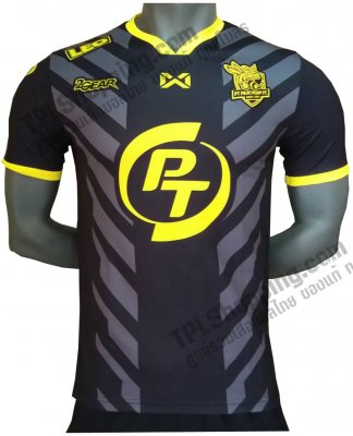 เสื้อบอลไทย เสื้อฟุตบอลไทย เสื้อพีทีประจวบฯ เอฟซี 2019 ทีมเยือน สีดำ 