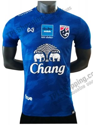 เสื้อบอลไทย เสื้อฟุตบอลไทย เสื้อซ้อมทีมชาติไทย 2019-01 ใหม่ล่าสุด สีน้ำเงิน 