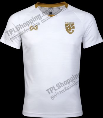เสื้อบอลไทย เสื้อฟุตบอลไทย เสื้อเชียร์ทีมชาติ 2020 Warrix สีขาว ล่าสุด