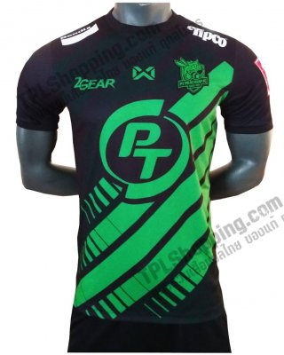 เสื้อบอลไทย เสื้อฟุตบอลไทย เสื้อพีทีประจวบฯ เอฟซี 2020 ทีมเยือน สีเขียว 