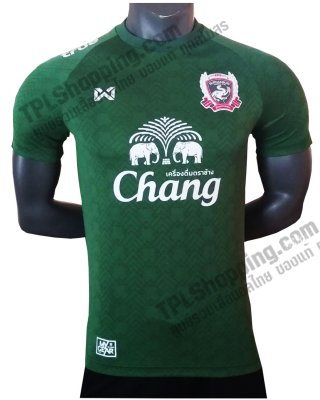 เสื้อบอลไทย เสื้อฟุตบอลไทย เสื้อสุพรรณบุรี เอฟซี ปี 2020 เกรดแฟนบอล ทีมเยือน สี เขียว-ทอง