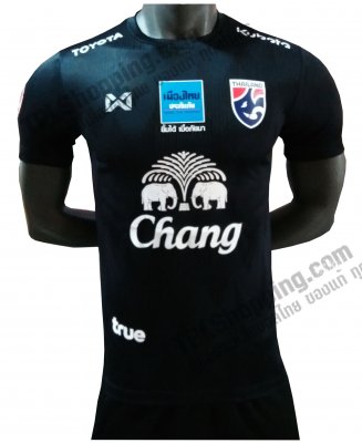 เสื้อบอลไทย เสื้อฟุตบอลไทย เสื้อซ้อมทีมชาติไทย 2020 (W20-02) ใหม่ล่าสุด สีดำ