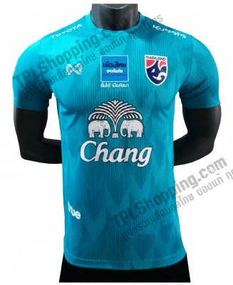 เสื้อบอลไทย เสื้อฟุตบอลไทย เสื้อซ้อมทีมชาติไทย 2020 (W20-02) ใหม่ล่าสุด สีเขียวคราม
