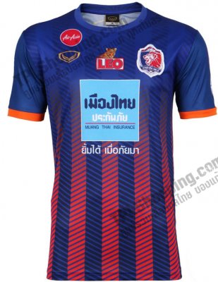เสื้อบอลไทย เสื้อฟุตบอลไทย เสื้อเชียร์สโมสรการท่าเรือ เอฟซี ทีมเหย้า ปี 2020 สีส้ม สปอนเซอร์ครบ