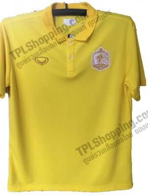 เสื้อบอลไทย เสื้อฟุตบอลไทย เสื้อโปโลสิงห์ท่าเรือ 2020 สีเหลือง