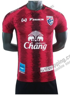 เสื้อบอลไทย เสื้อฟุตบอลไทย เสื้อซ้อมทีมชาติไทย 2021-02 ล่าสุด สีแดง