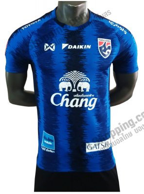 เสื้อบอลไทย เสื้อฟุตบอลไทย เสื้อซ้อมทีมชาติไทย 2021-02 ล่าสุด สีน้ำเงิน