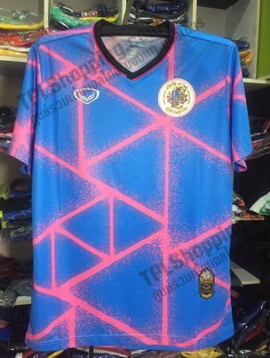เสื้อบอลไทย เสื้อฟุตบอลไทย เสื้อซ้อมฟุตบอลจตุรมิตร ครั้งที่ 30 (โลโก้ OSK) สี ชมพู-ฟ้า 