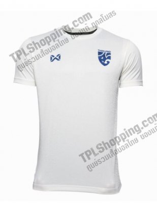 เสื้อบอลไทย เสื้อฟุตบอลไทย เสื้อเชียร์ทีมชาติ 2021-2022 Warrix  สีขาว 