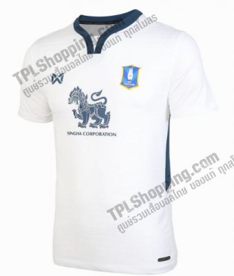 เสื้อบอลไทย เสื้อฟุตบอลไทย เสื้อแข่ง บีจี ปทุม ยูไนเต็ด ชุดสู้ศึกเอเอฟซี แชมป์เปี้ยนลีก ( 2022 BGPU JERSEY ACL Version) สีขาว 