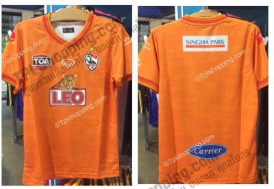 เสื้อบอลไทย เสื้อฟุตบอลไทย เสื้อแข่งทีมเชียงราย ยูไนเต็ด 2022 สีส้ม 