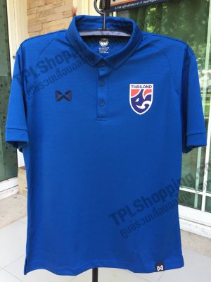 เสื้อบอลไทย เสื้อฟุตบอลไทย เสื้อโปโลทีมชาติไทย 2022  สีน้ำเงินเข้ม 